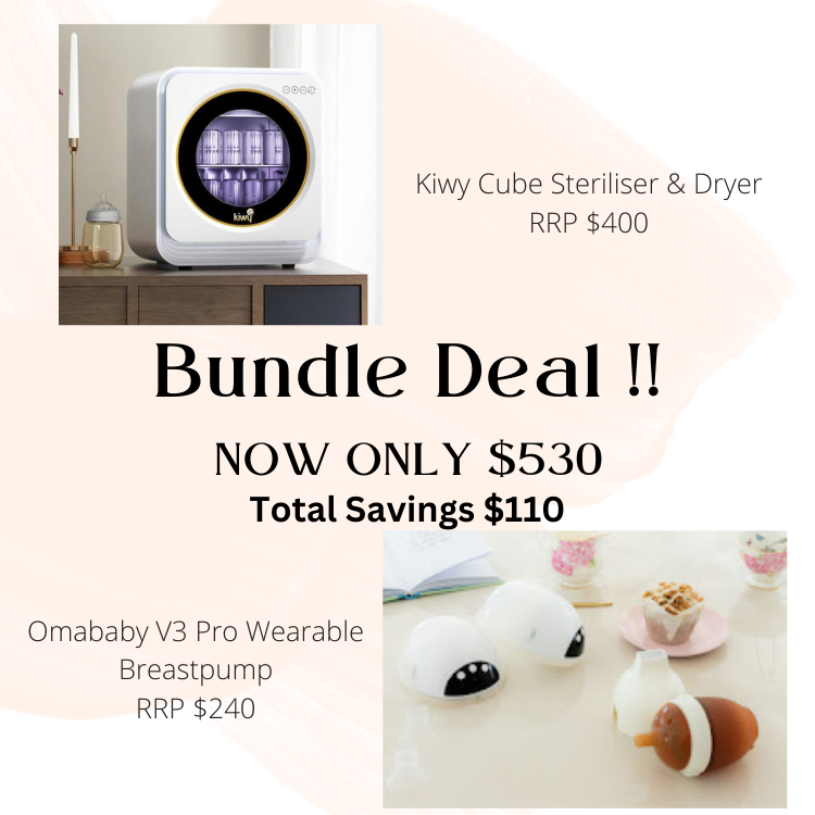Bundle Deal Kiwy Cube Baby Steriliser & Dryer/Omababy V3 Wearable Bre Omababy AU