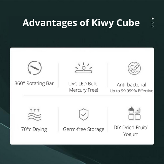 Bundle Deal: Kiwy Cube Baby Steriliser & Dryer/HeOrShe Anti-colic Silicone Bottles