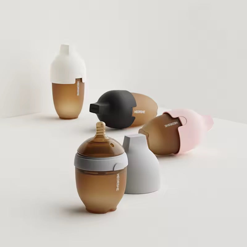 HeorShe Ultra Wide Neck Silicone Baby Bottle