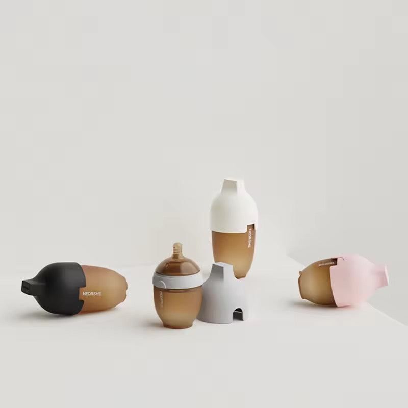 HeorShe Ultra Wide Neck Silicone Baby Bottle