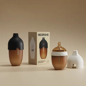 HeorShe Ultra Wide Neck Silicone Baby Bottle