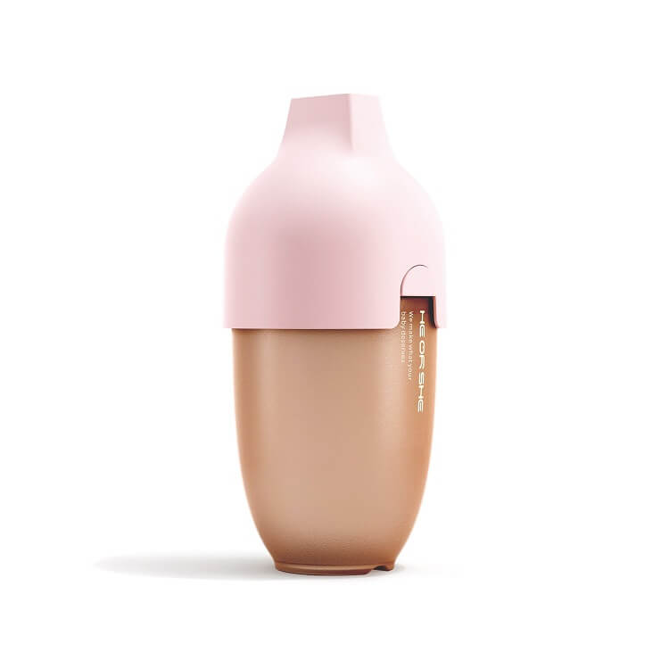 HEORSHE Ultra Wide Neck Silicone Bottle - Pink