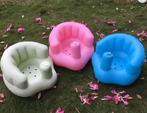 Green pink blue portable inflatable baby cushion