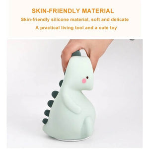 soft silicone soft to touch and hold Dino Silicone LED night light 