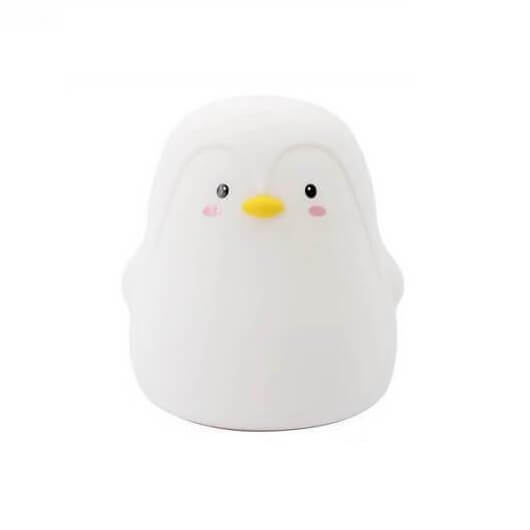 White Silicon Penguin LED Night Light