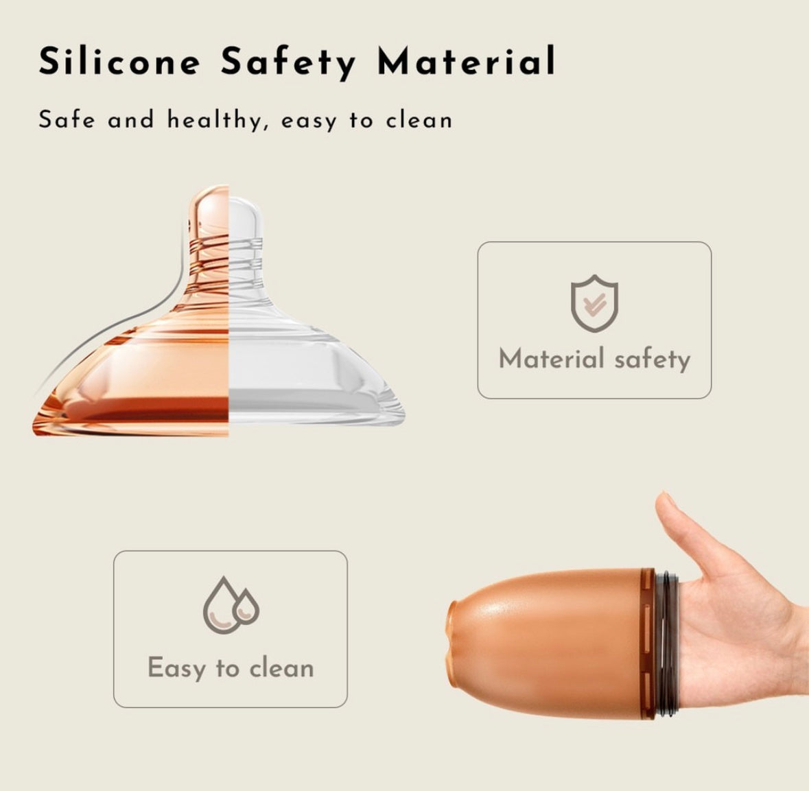 HeorShe Ultra Wide Neck Baby Bottle Nipple Replacement | Omababy AU